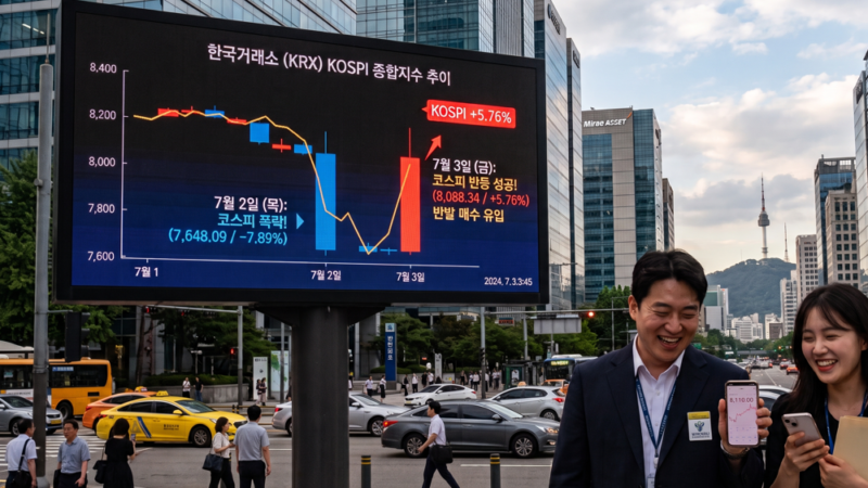 어제 폭락, 오늘 폭등 — 코스피가 하루 만에 8,000선을 되찾은 진짜 이유는 뭔가